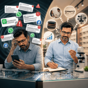 अगर हर WhatsApp Forward सच होता, तो अब तक आधे ऑप्टिकल शॉप्स बंद हो चुके होते!